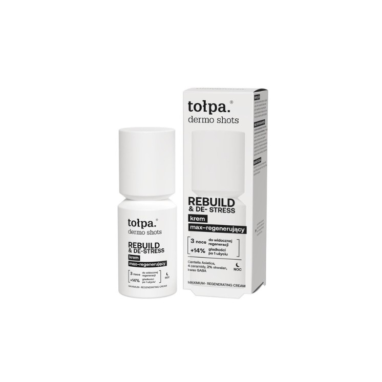 Tołpa Dermo Shots Rebuild & De-Stress Max-regenerating night face cream 50 ml