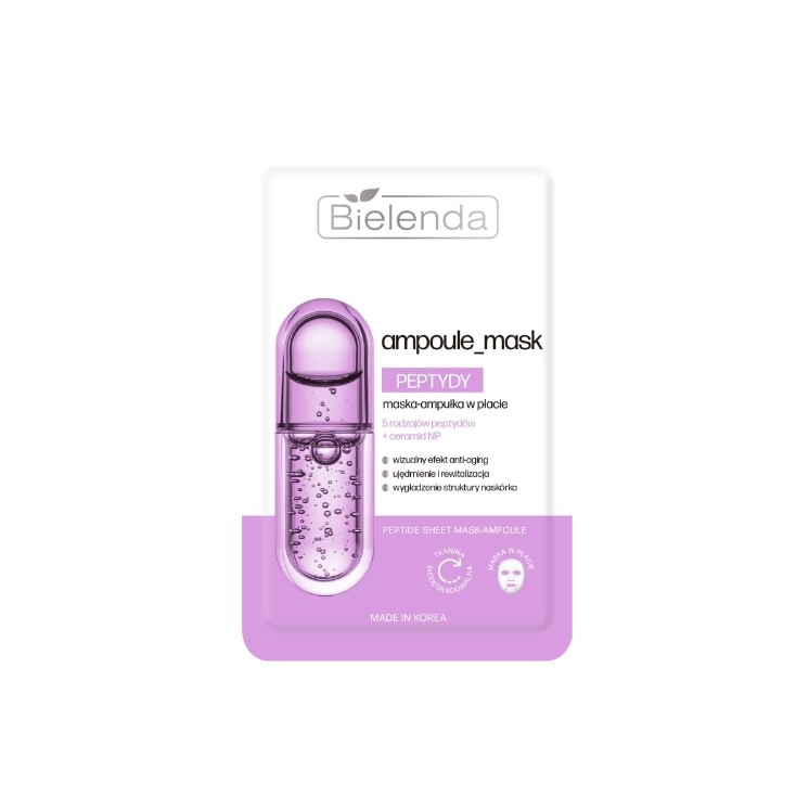 Bielenda Ampoule_mask ujędrniająca Maska-ampułka w płachcie Peptydy 1 sztuka