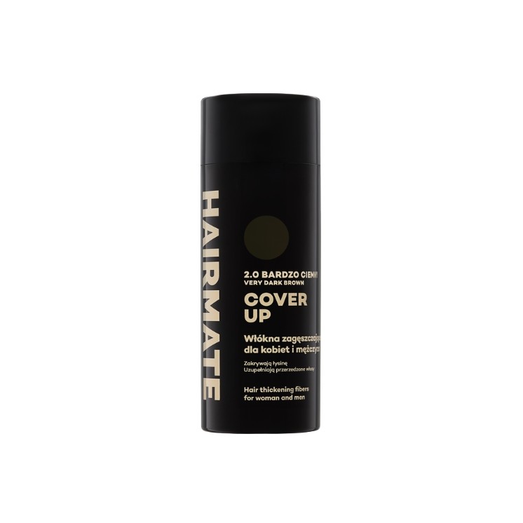 Hairmate Cover Up Włókna celulozowe do zagęszczania włosów /2/ Bardzo Ciemny Brąz 22 g
