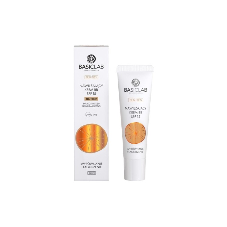 BasicLab Dermocosmetics Beauties nawilżający Krem BB SPF15 /310/ Honey Wyrównanie i Łagodzenie 33 ml