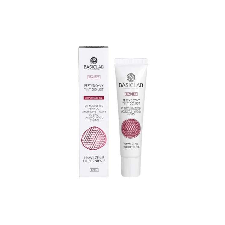 BasicLab Dermocosmetics Beauties peptydowy Tint do ust /400/ Vintage Red 15 ml
