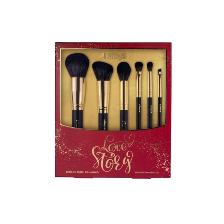 KillyS Love Story Face and Eye Makeup Brush Set 6 Pieces