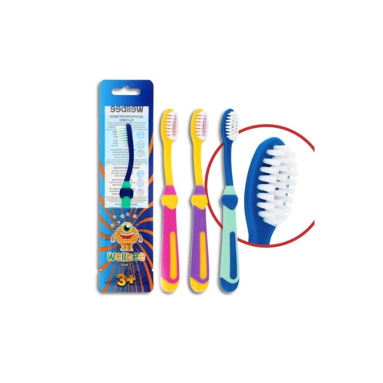 Elmex Wellbee Kids (3+) Soft Toothbrush Mix of colors 1 piece