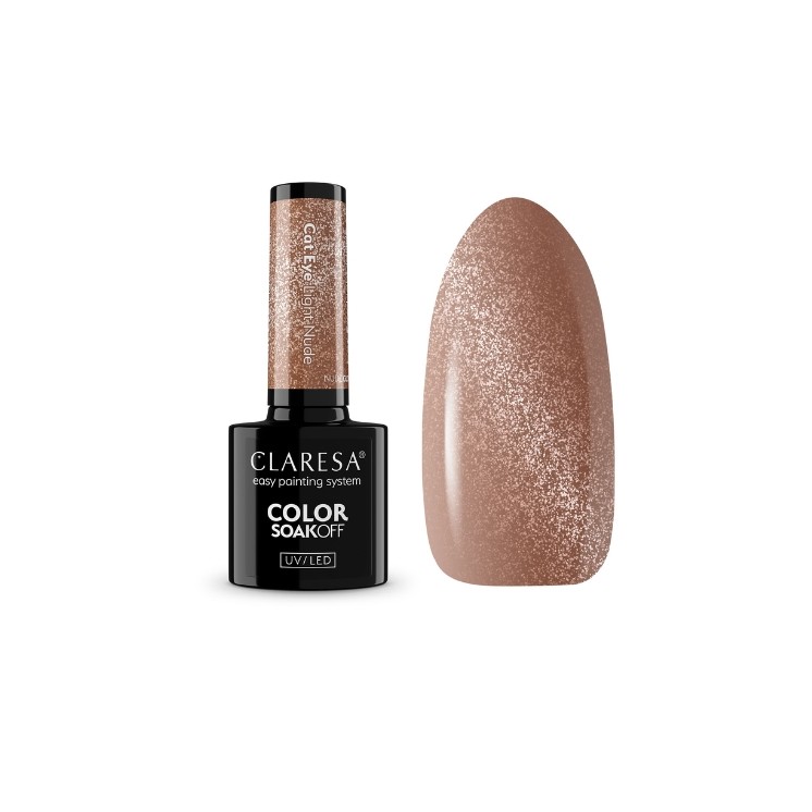 Claresa Nude Glow Cat Eye Hybrid Nail Polish / Light Nude / 5 g