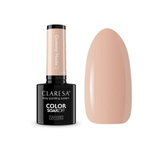 Claresa Nude Glow Gummy Nude Lakier hybrydowy do paznokci /2/ 5 g