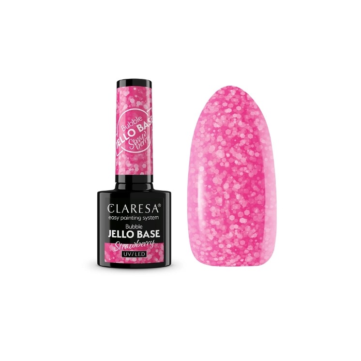 Claresa Bubble Jello Base Baza do paznokci Strawberry 5 g