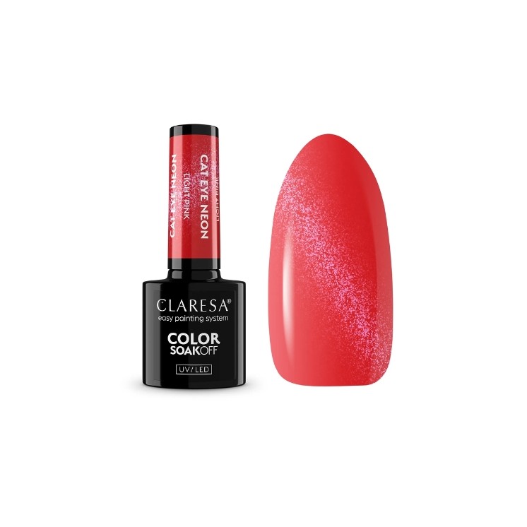 Claresa Cat Eye Neon Hybrid Nail Polish Light Pink 5 g