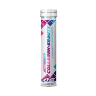 AllNutrition Collagen Beauty Truskawka-Rabarbar 20 tabletek musujących 