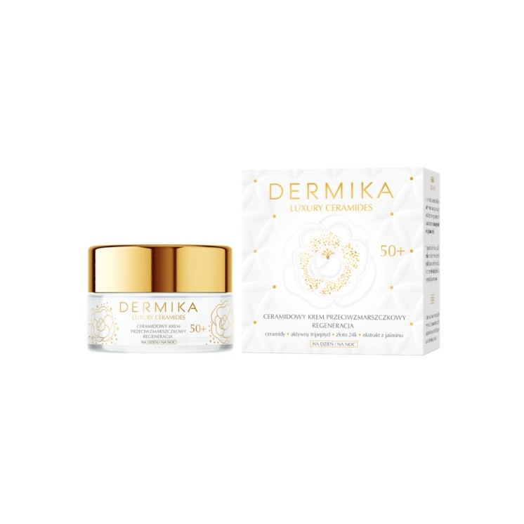 Dermika Luxury Ceramides przeciwzmarszczkowy Krem regenerujący do twarzy 50+ 50 ml